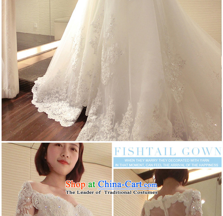 Beverly Ting 2015 winter wedding dresses new V-Neck long tail back marriages Korean word shoulder wedding custom autumn white 120CM TAIL L picture, prices, brand platters! The elections are supplied in the national character of distribution, so action, buy now enjoy more preferential! As soon as possible.