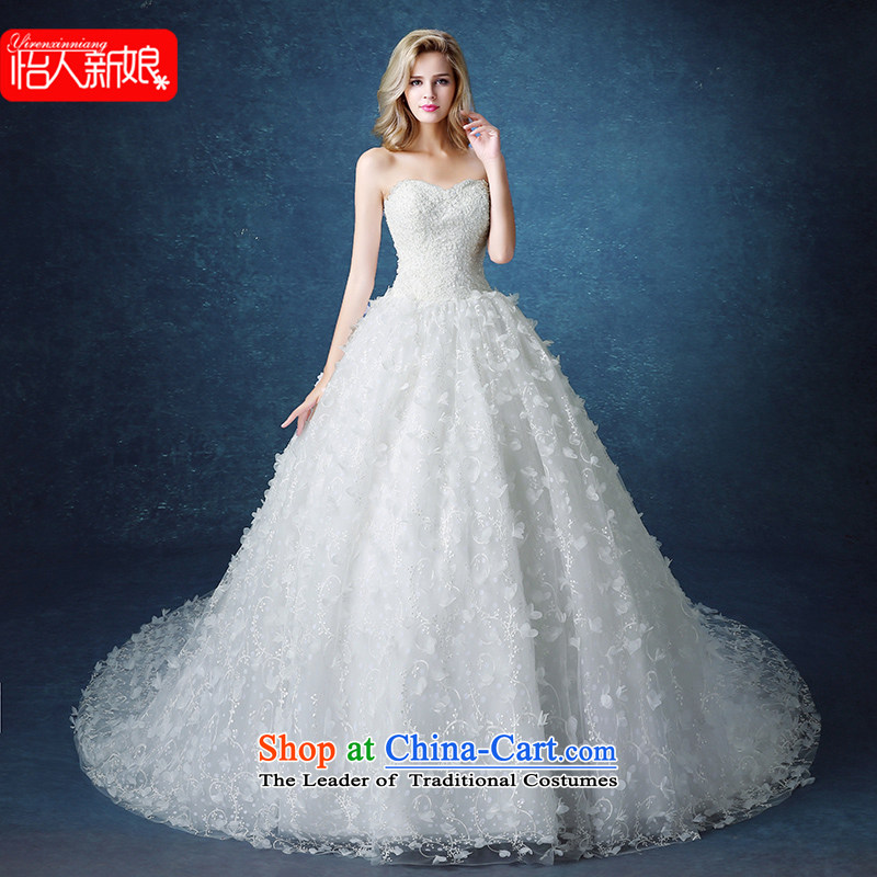 Wedding 2015 new heart and chest straps Foutune of graphics to align the Korean thin tail lace wedding autumn and winter pleasant white streak of bride, pleasant bride shopping on the Internet has been pressed.