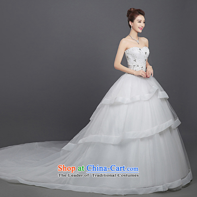 2015 WINTER new bride flowers wedding dresses long tail and chest Korean large Sau San, align the trailing white XS, in accordance with the Netherlands varies with the , , , shopping on the Internet