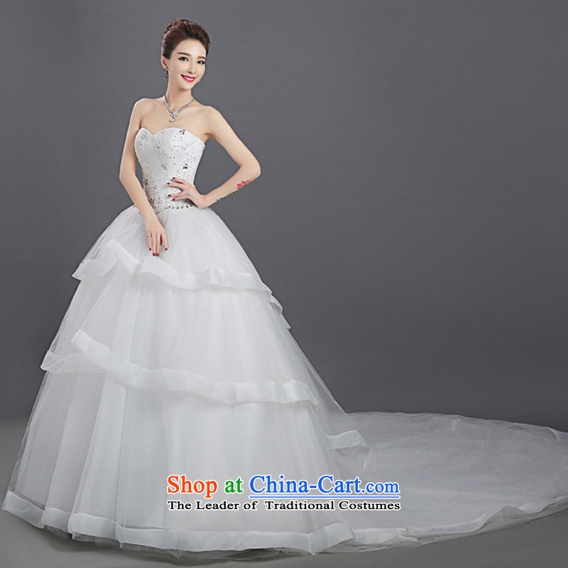 2015 WINTER new bride flowers wedding dresses long tail and chest Korean large Sau San, align the trailing white XS, in accordance with the Netherlands varies with the , , , shopping on the Internet