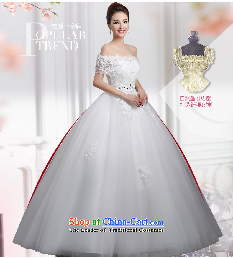 Purple Goblin bride wedding to straighten the shoulder of the Word 2015 graphics simple thin wedding dresses new autumn and winter pregnant women white pictures, price, the XS brand platters! The elections are supplied in the national character of distribution, so action, buy now enjoy more preferential! As soon as possible.