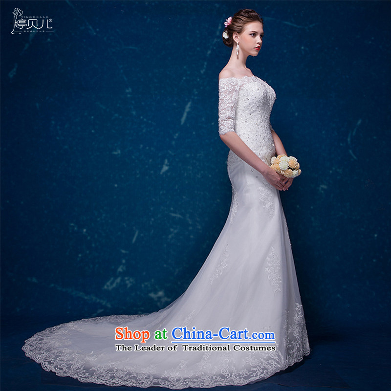 Beverly Ting crowsfoot wedding dresses 2015 New Fall in Korean word cuff shoulder tail wedding winter marriages Sau San white tailored, Beverly (tingbeier ting) , , , shopping on the Internet