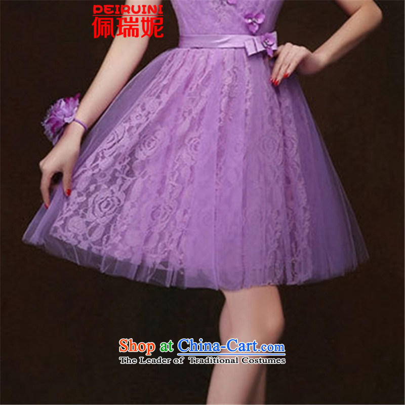 Pei, Connie lifting strap must hang 2015 lace bridesmaid skirt short of dress dresses winter XXL, B Pei, Purple (PEIRUINI Ni) , , , shopping on the Internet