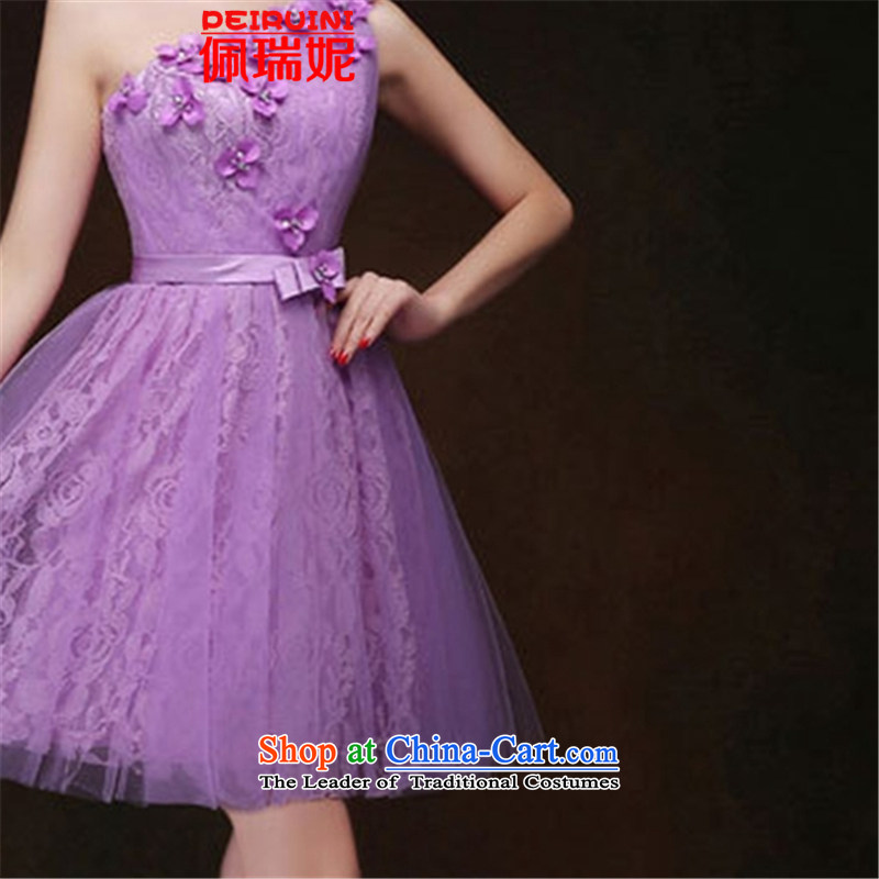 Pei, Connie lifting strap must hang 2015 lace bridesmaid skirt short of dress dresses winter XXL, B Pei, Purple (PEIRUINI Ni) , , , shopping on the Internet