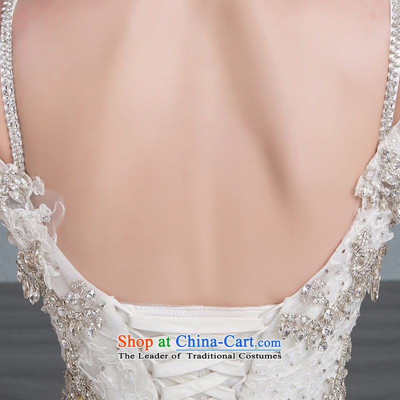 Is the word glittering Grand Palace shoulder trailing white diamond wedding tailored, is set , , , shopping on the Internet