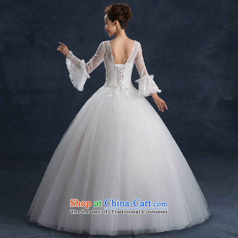 Yong-yeon and wedding dresses 2015 new autumn and winter won with minimalist bride large graphics to align the Sau San thin long-sleeved shoulders wedding made no size white replacement, and Yim-yong , , , shopping on the Internet