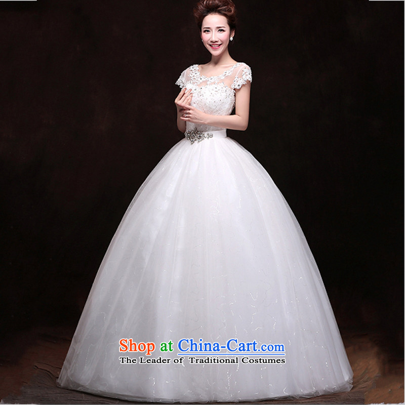 Yong-yeon and wedding dresses new 2014 winter bride wedding dress Korean fashion the word   your shoulders to wedding White XL, Yong-yeon and shopping on the Internet has been pressed.
