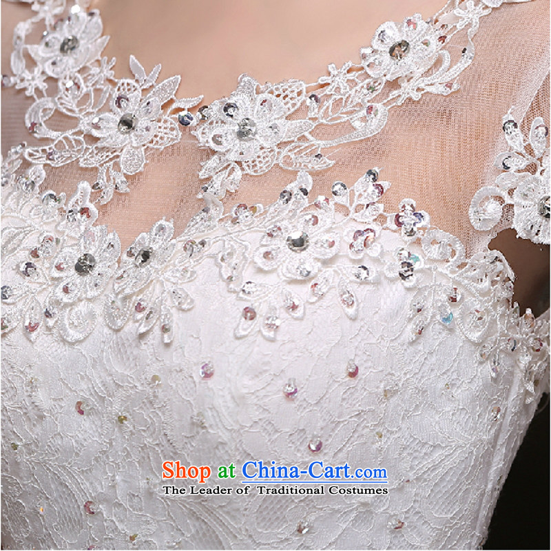 Yong-yeon and wedding dresses new 2014 winter bride wedding dress Korean fashion the word   your shoulders to wedding White XL, Yong-yeon and shopping on the Internet has been pressed.