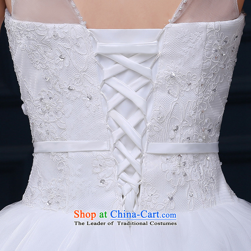 Tim hates makeup and wedding dresses 2015 new wedding tail Korean brides wedding wedding dresses toasting champagne princess one field shoulder Sau San wedding winter HS001 white S, Tim hates makeup and shopping on the Internet has been pressed.
