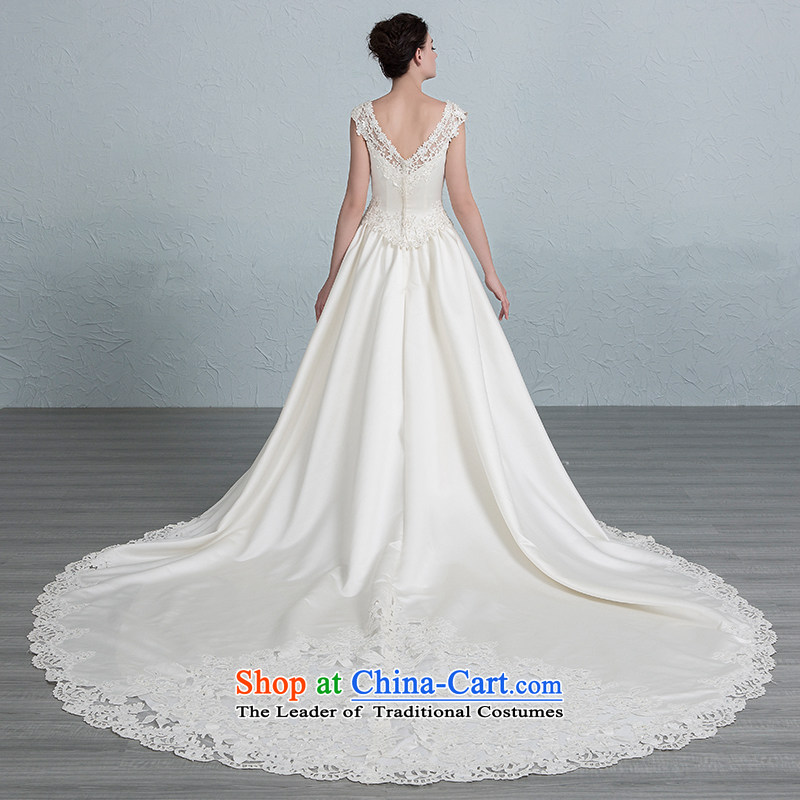 There is a new multimedia message ho wedding dress shoulders lace V-Neck small trailing white 8 in no way set , , , shopping on the Internet