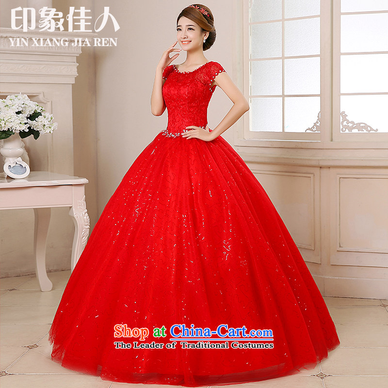 Impression of the word love shoulder for brides wedding dresses 2015 autumn and winter Korean style package your shoulders to go out of the Red wedding XL, starring impression shopping on the Internet has been pressed.