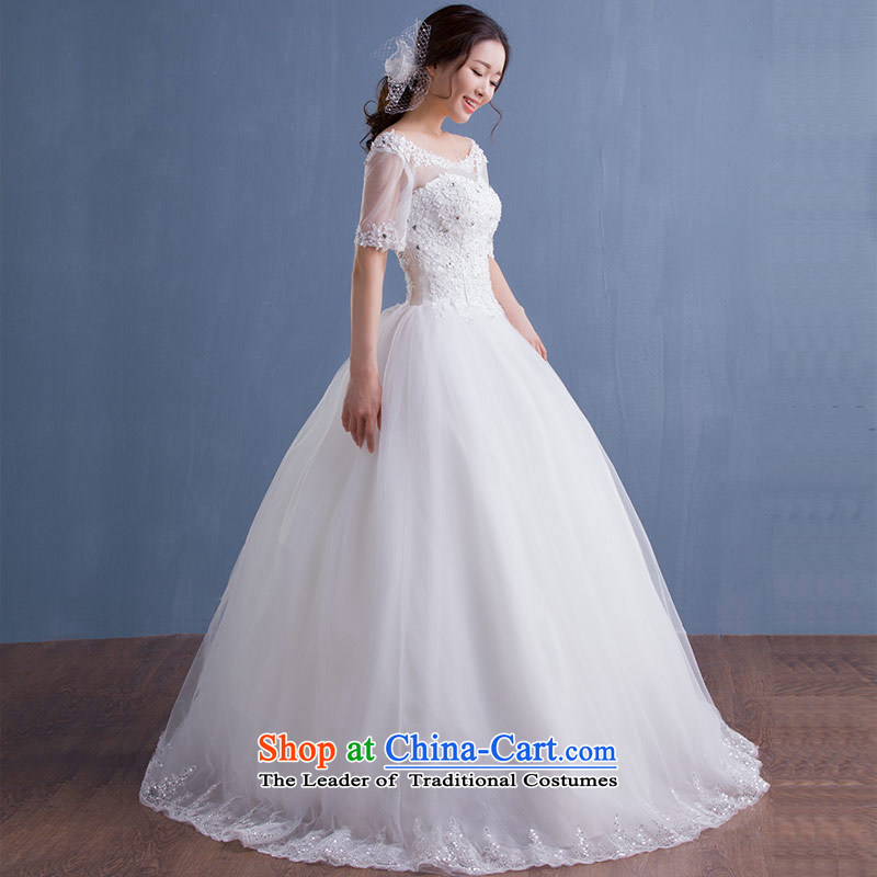 Love of the overcharged new Word 2015 Autumn white shoulder diamond lace align to bon bon straps graphics thin skirt wedding wedding dress female white S love of the overcharged shopping on the Internet has been pressed.