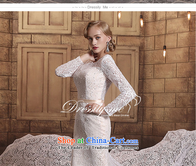 Custom Wedding 2015 dressilyme autumn and winter new retro lace crowsfoot trailing back long, long-sleeved wedding bride wedding dress ivory - No Spot Image, the price and the XXXL brand platters! The elections are supplied in the national character of distribution, so action, buy now enjoy more preferential! As soon as possible.