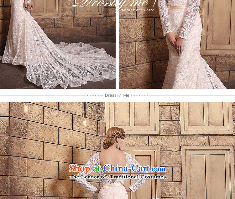 Custom Wedding 2015 dressilyme autumn and winter new retro lace crowsfoot trailing back long, long-sleeved wedding bride wedding dress ivory - No Spot Image, the price and the XXXL brand platters! The elections are supplied in the national character of distribution, so action, buy now enjoy more preferential! As soon as possible.