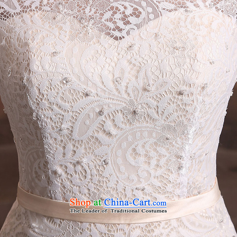 Custom Wedding 2015 dressilyme autumn and winter new retro lace crowsfoot trailing back long, long-sleeved wedding bride wedding dress ivory - no spot XXXL,DRESSILY OCCASIONS ME WEAR ON-LINE,,, shopping on the Internet