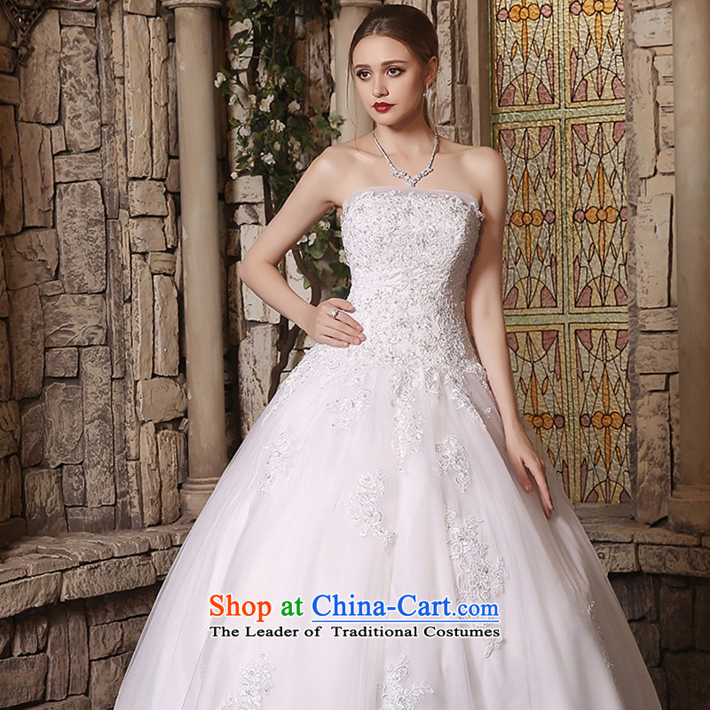 Custom Wedding 2015 dressilyme autumn and winter new anointed chest lace bon bon skirt in waist zipper small trailing wedding bride wedding dress White - No spot tailored ,DRESSILY OCCASIONS ME WEAR ON-LINE,,, shopping on the Internet
