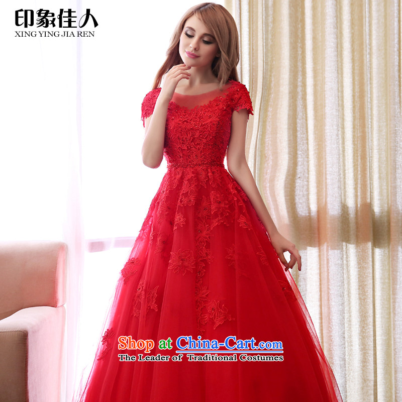 Starring impression of the Word 2015 new shoulder wedding big red code wedding dresses thick mm video coltish waist wedding Korean M impression Love , , , shopping on the Internet