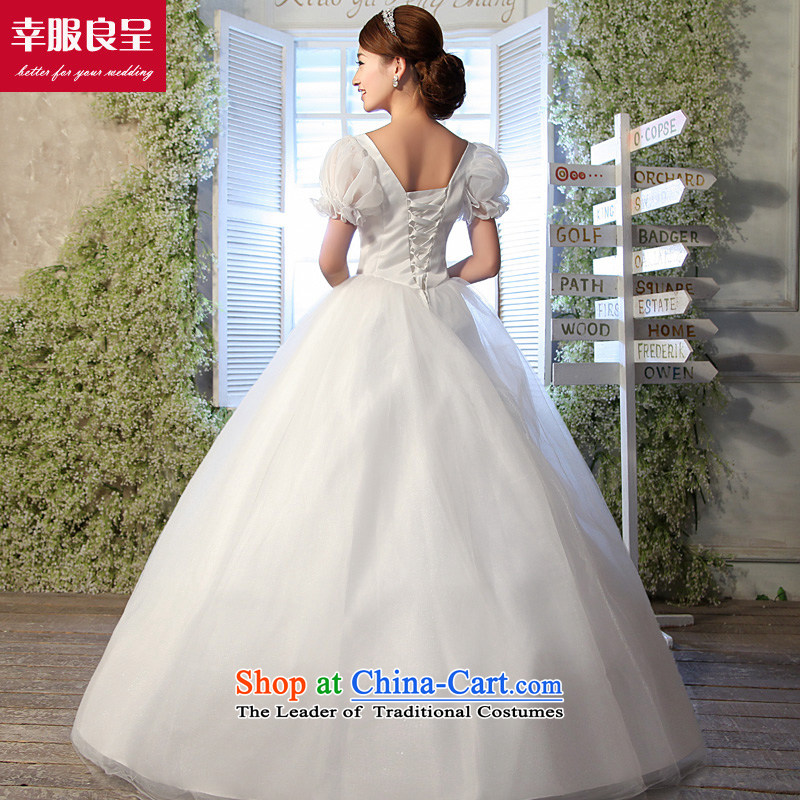 The privilege of serving-leung wedding to align the new bride Korea 2015 Edition Foutune of video thin package shoulder larger mm thick custom wedding dresses white 8XL, honor services-leung , , , shopping on the Internet