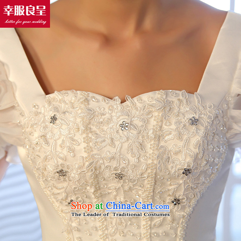 The privilege of serving-leung wedding to align the new bride Korea 2015 Edition Foutune of video thin package shoulder larger mm thick custom wedding dresses white 8XL, honor services-leung , , , shopping on the Internet