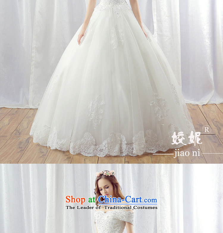 Each new JIAONI)U stephanie (Korean version of Word shoulder wedding bride wedding dress up manually wedding White Dzi Beads primary align to the word, for wedding photo XL, price, white, brand platters! The elections are supplied in the national character of distribution, so action, buy now enjoy more preferential! As soon as possible.