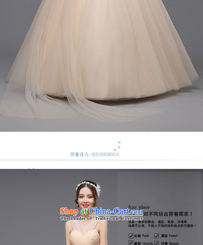 Wedding dress 2015 new Korean marriages large graphics thin pregnant women champagne color word your shoulders to wedding White M pictures, prices, brand platters! The elections are supplied in the national character of distribution, so action, buy now enjoy more preferential! As soon as possible.