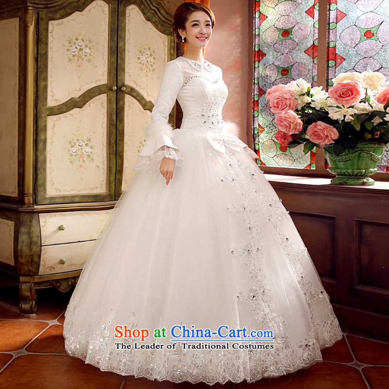 Autumn and winter wedding dresses 2015 Winter, new long-sleeved winter winter clothing marriages warm thick cotton white L, Hyatt Regency plus the married arts , , , shopping on the Internet