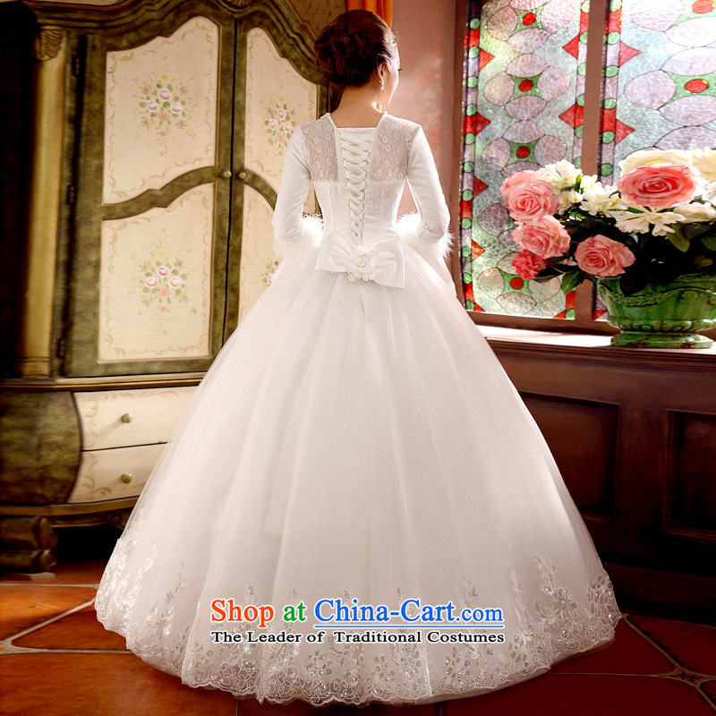 Autumn and winter wedding dresses 2015 Winter, new long-sleeved winter winter clothing marriages warm thick cotton white L, Hyatt Regency plus the married arts , , , shopping on the Internet