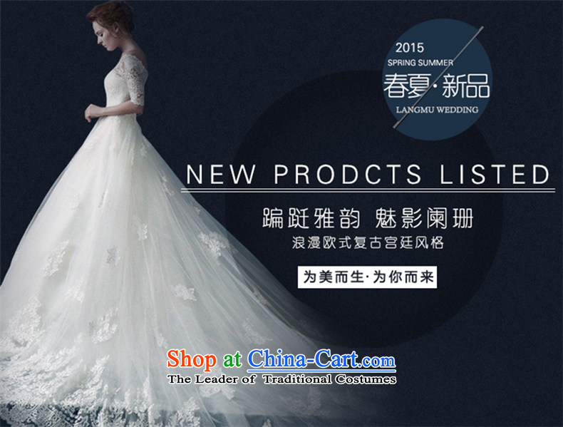 Maximum tail wedding dresses married women 2015 wedding lace palace high-end wedding word shoulder lace long-sleeved winter new graphics thin tail Sau San, 1.5 M L code picture, prices, brand platters! The elections are supplied in the national character of distribution, so action, buy now enjoy more preferential! As soon as possible.