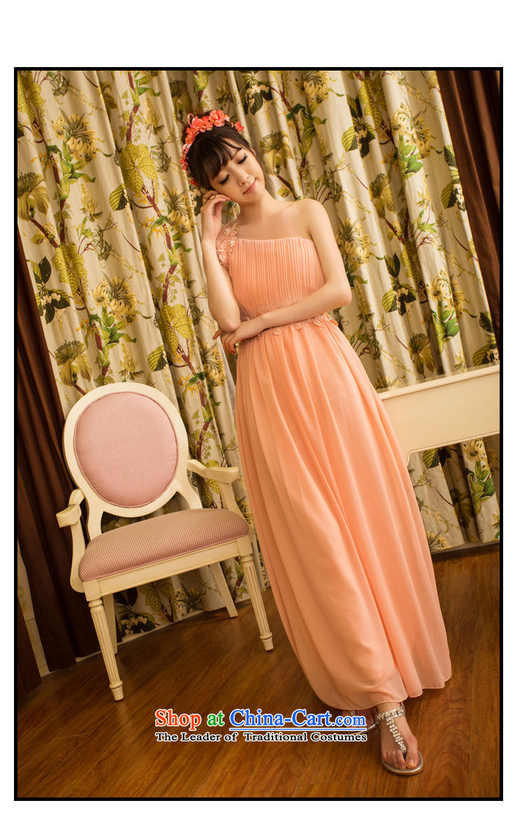 Ancient energy bridesmaid sister replace 2015 autumn and winter new sweet temperament OL banquet bridesmaid marriage Beveled Shoulder dresses female long skirt bows dress White M picture, prices, brand platters! The elections are supplied in the national character of distribution, so action, buy now enjoy more preferential! As soon as possible.