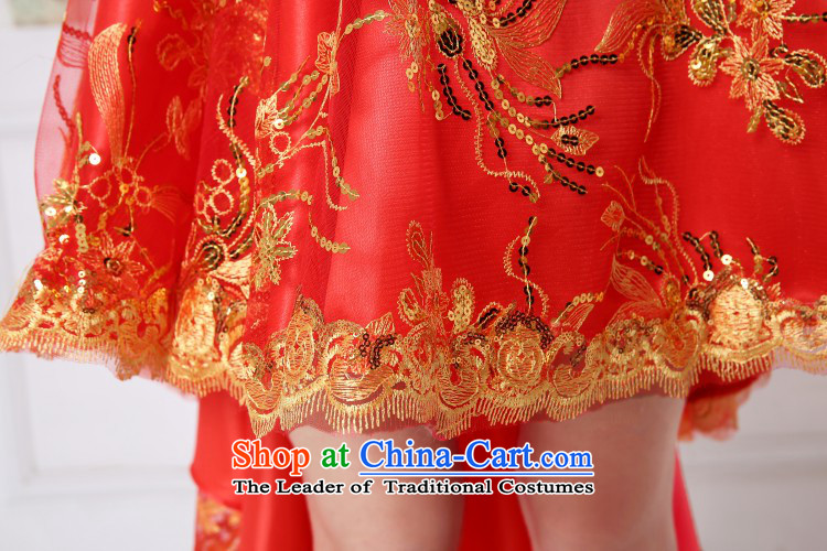 Winter wedding dress bride bows long service large red stylish pregnant women banquet dinner dress Top Loin XXXL need to do not support returning picture, prices, brand platters! The elections are supplied in the national character of distribution, so action, buy now enjoy more preferential! As soon as possible.