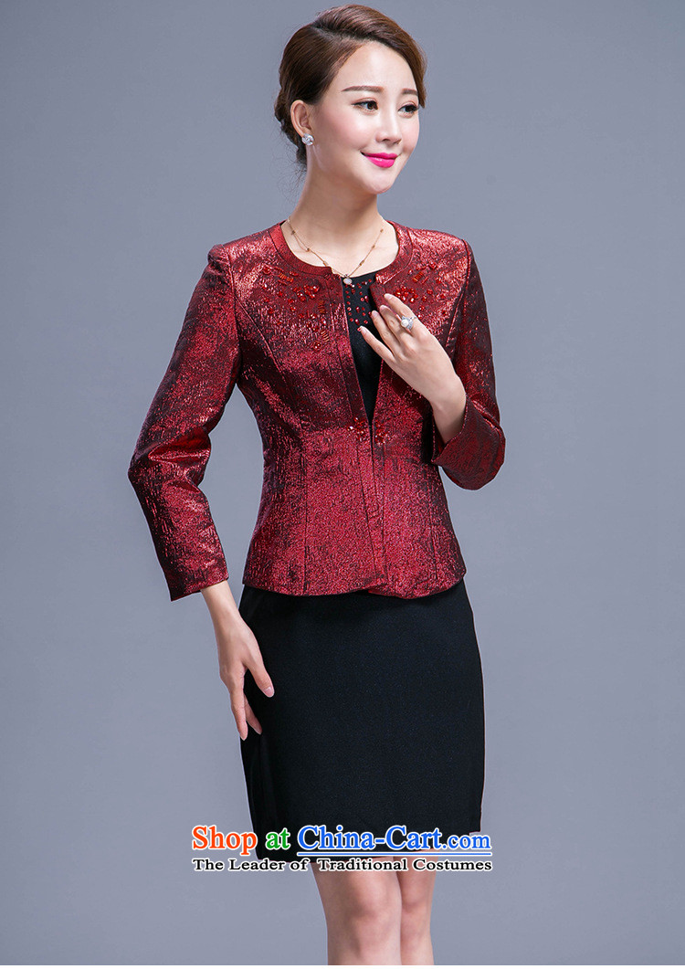 The Hong Sa 2015 New Economy autumn and winter wedding mother with two-piece dresses wine red L picture, prices, brand platters! The elections are supplied in the national character of distribution, so action, buy now enjoy more preferential! As soon as possible.