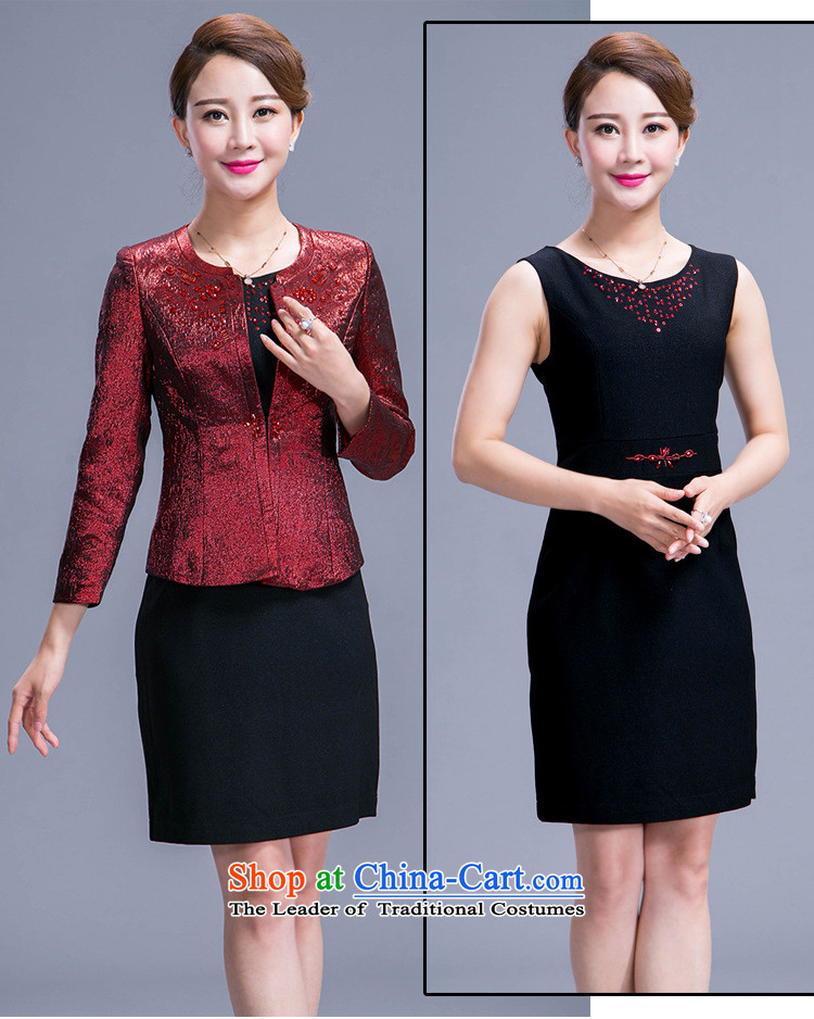 The Hong Sa 2015 New Economy autumn and winter wedding mother with two-piece dresses wine red L picture, prices, brand platters! The elections are supplied in the national character of distribution, so action, buy now enjoy more preferential! As soon as possible.