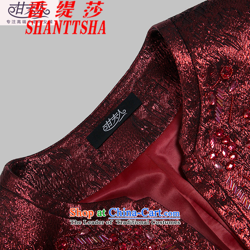 The Hong Sa 2015 New Economy two kits dresses in older dresses temperament Sau San larger women's mother boxed kit burgundy 2XL code, Economy Lisa (SHANTTSHA) , , , shopping on the Internet