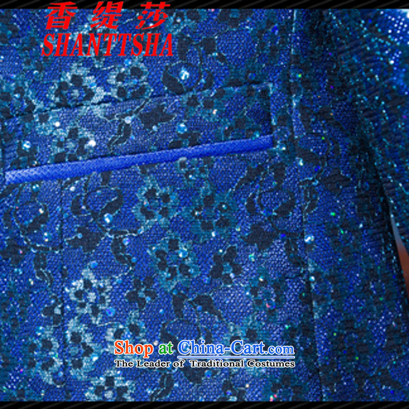 The Hong Sa 2015 New Economy two kits dresses in older dresses temperament Sau San larger women's mother kit blue XL, incense SHANTTSHA Lisa (ECONOMY) , , , shopping on the Internet