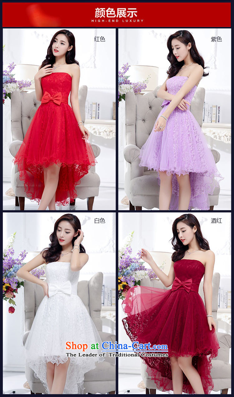 2015 Autumn and Winter, stylish Sau San Foutune Bow Ties With chest lace dresses Bridal Services evening dresses temperament gentlewoman long skirt as Princess skirt sweet bridesmaid services purple XL Photo, prices, brand platters! The elections are supplied in the national character of distribution, so action, buy now enjoy more preferential! As soon as possible.