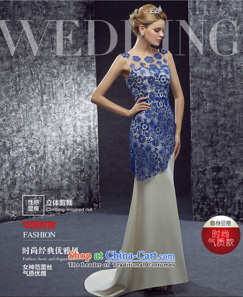 7 7 color tone 2015 evening dresses long crowsfoot Sau San slotted shoulder under the auspices of marriage banquet service bridal dresses L066 toasting champagne blue L picture, prices, brand platters! The elections are supplied in the national character of distribution, so action, buy now enjoy more preferential! As soon as possible.