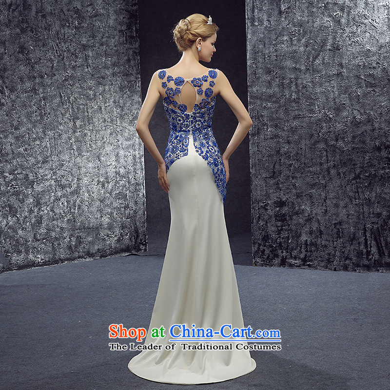 7 7 color tone 2015 evening dresses long crowsfoot Sau San slotted shoulder under the auspices of marriage banquet service bridal dresses L066 toasting champagne blue , L, 7 color 7 Tone , , , shopping on the Internet