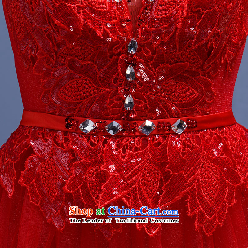 Love of the overcharged by 2015 autumn and winter, the new bride wedding services big red code followed the wedding of Sau San wedding dress female red tailor-made exclusively concept message size that the love of the overcharged shopping on the Internet has been pressed.