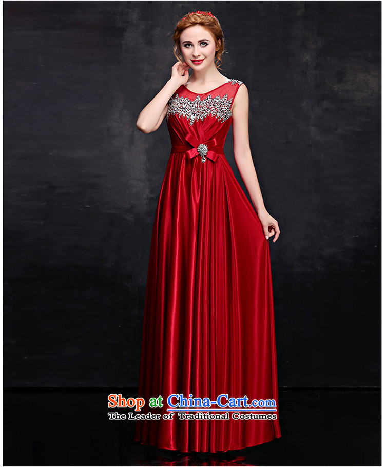Seal Kit 2015 Winter Olympics Jiang bows bride wedding dress long round-neck collar shoulders banquet dinner dress large tie lace diamond bow tie dress female red S picture, prices, brand platters! The elections are supplied in the national character of distribution, so action, buy now enjoy more preferential! As soon as possible.