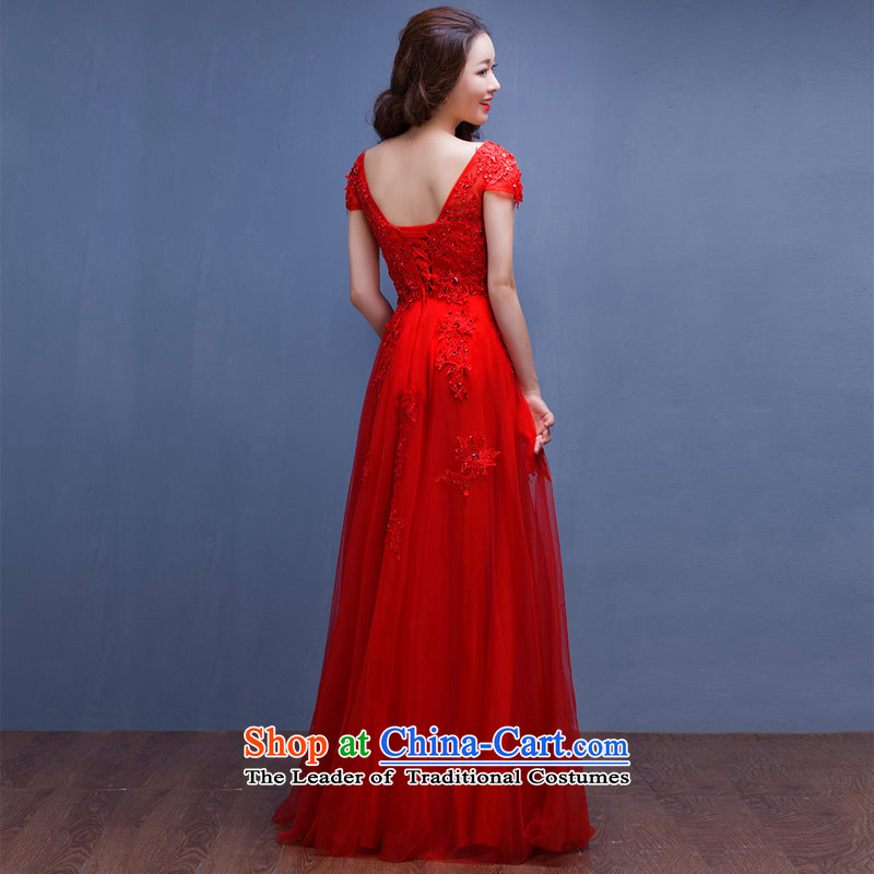 Love of the overcharged  by 2015 new red autumn and winter long Sau San lace wedding dress Bridal Services Red M, bows love of the overcharged shopping on the Internet has been pressed.