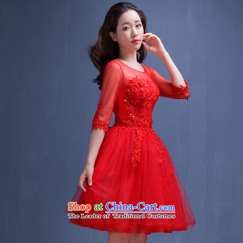 Love of the overcharged  by 2015 new wedding marriage summer short of pregnant women big red dress code bride dress winter clothing female red L, bows love of the overcharged shopping on the Internet has been pressed.