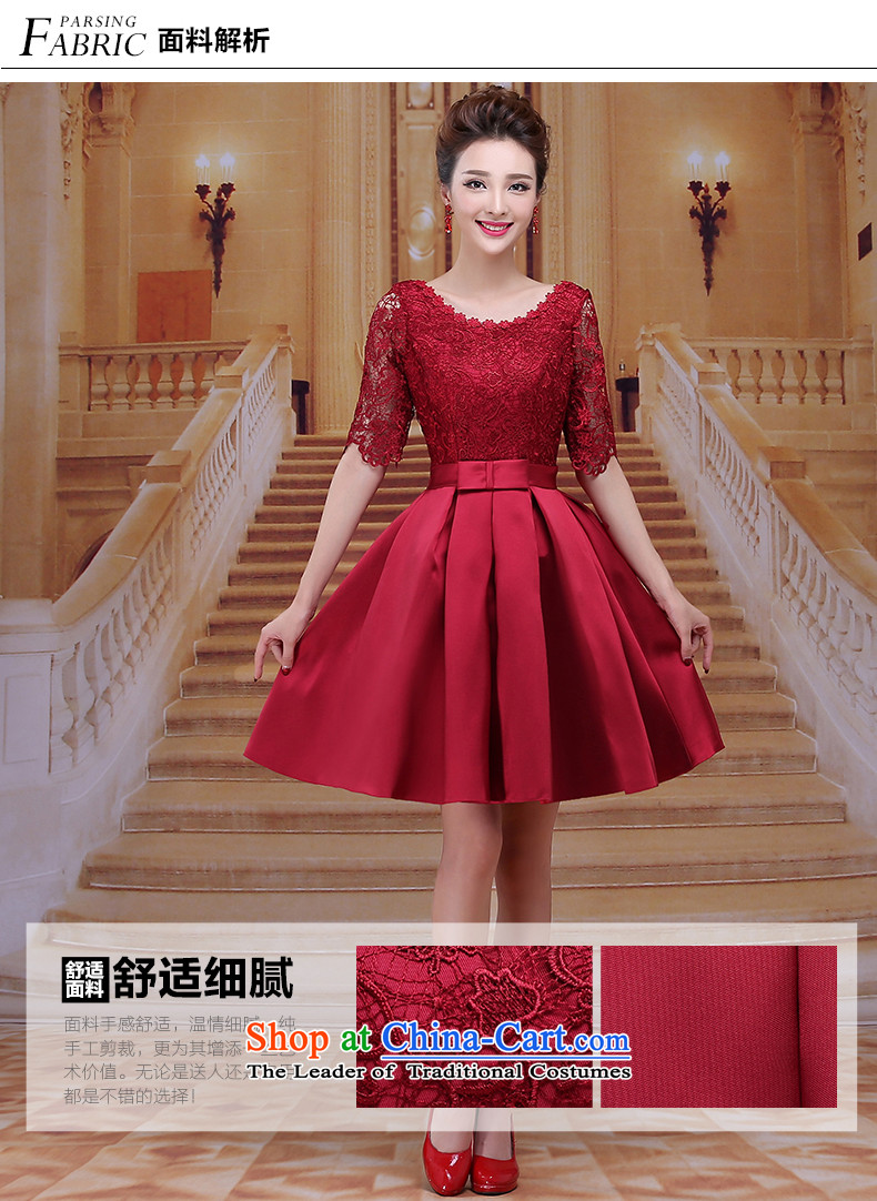 Tim red makeup bridesmaids Annual Dinner of the marriages bows short skirts winter wedding dresses 2015 new sexy short skirts bridal dresses evening dresses LF39 dark red L picture, prices, brand platters! The elections are supplied in the national character of distribution, so action, buy now enjoy more preferential! As soon as possible.