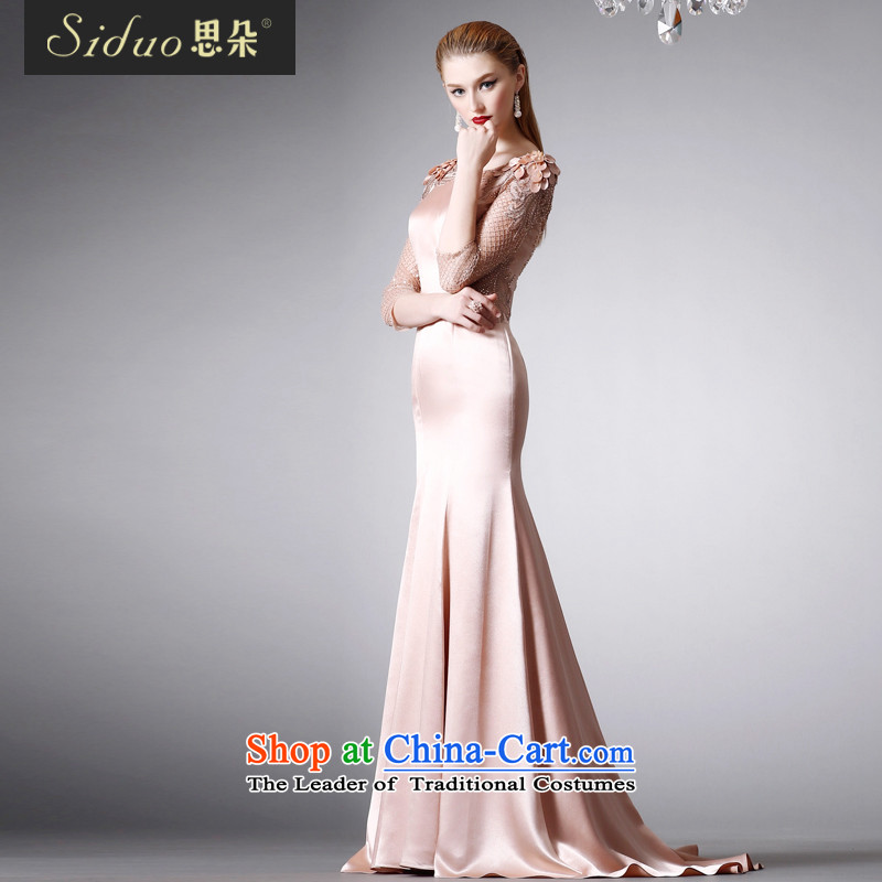 The moderator evening dress autumn and winter New Sau San video thin dress sexy package and skirt dress 80440 crowsfoot rose gold , L, Cisco (siduo) , , , shopping on the Internet