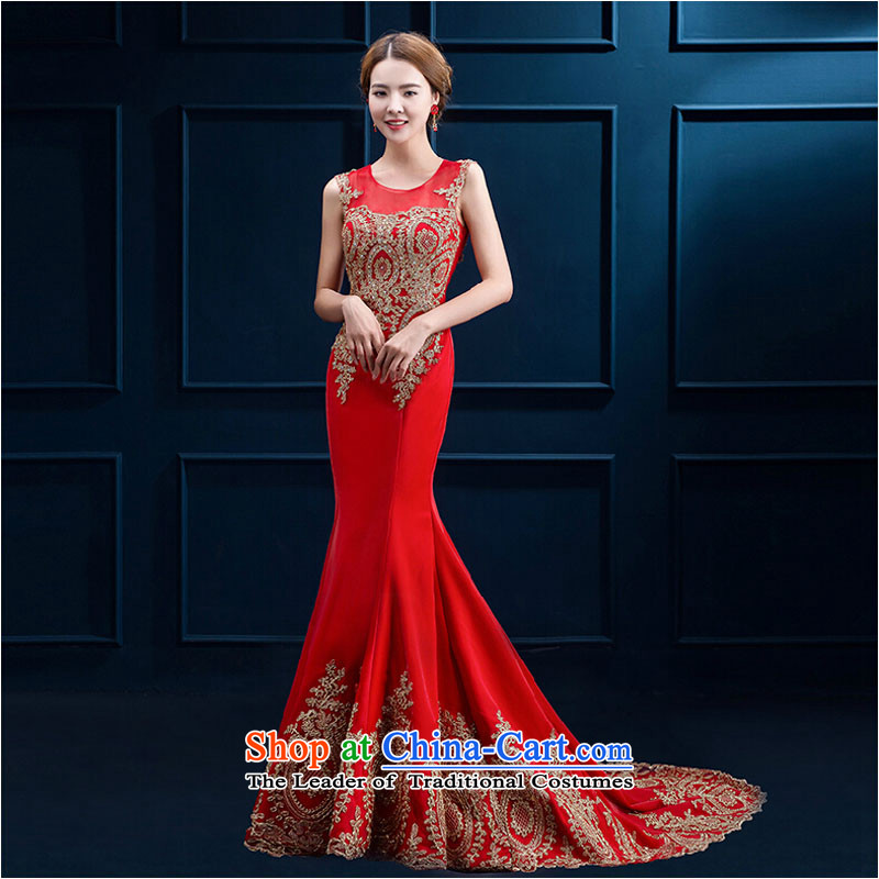 Pure Love bamboo yarn crowsfoot embroidery upscale long serving dinner drink marriages annual concert wedding dresses 2015 new large red tail XL Photo, prices, brand platters! The elections are supplied in the national character of distribution, so action, buy now enjoy more preferential! As soon as possible.
