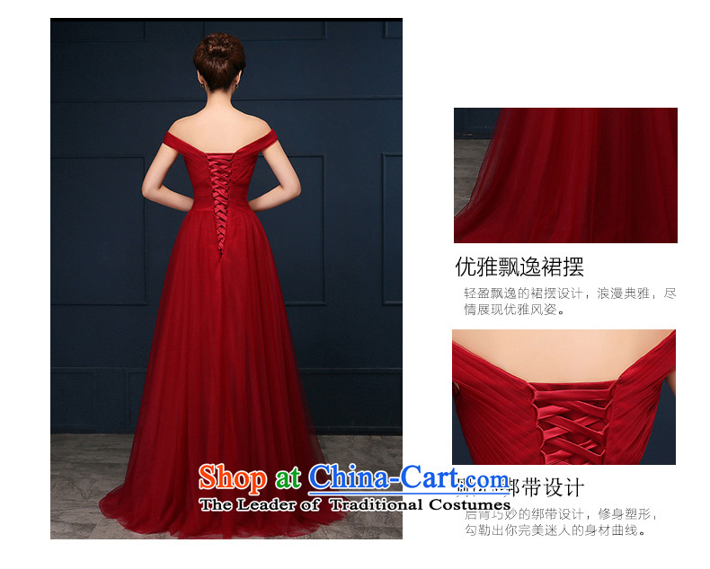 2015 WINTER new Korean long large graphics thin slotted shoulder evening dresses bride banquet evening dresses red S Suzhou shipment picture, prices, brand platters! The elections are supplied in the national character of distribution, so action, buy now enjoy more preferential! As soon as possible.