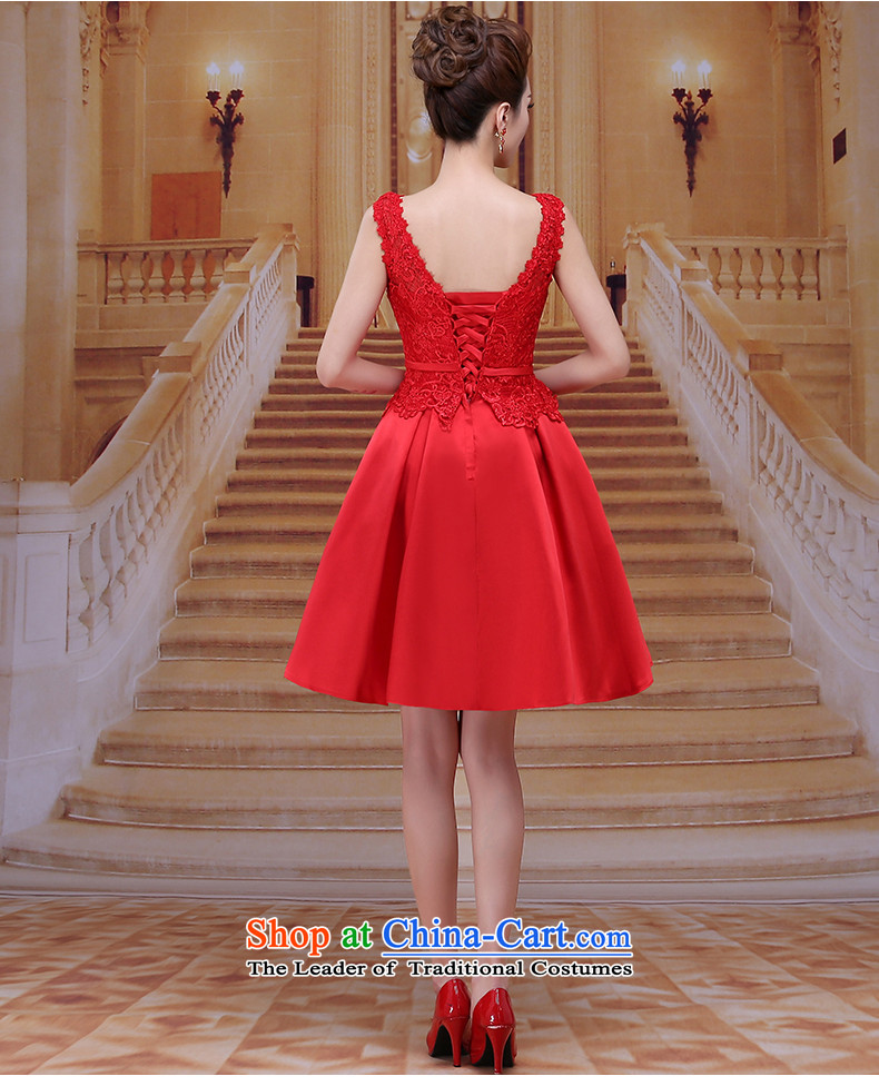 Tim red makeup bridesmaids Annual Dinner of the marriages bows short skirt wedding dress 2015 winter new sexy short skirts bride dress evening dresses LF038 RED XL Photo, prices, brand platters! The elections are supplied in the national character of distribution, so action, buy now enjoy more preferential! As soon as possible.