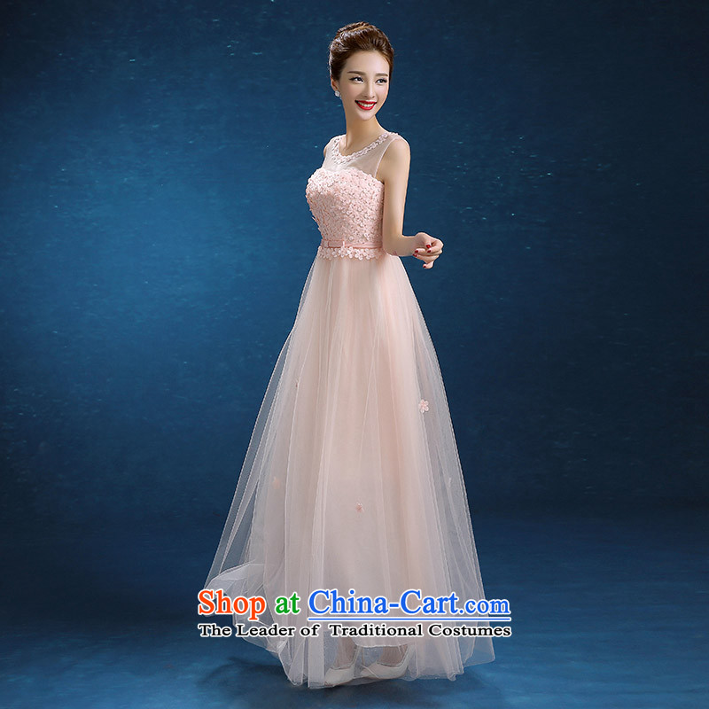 2015 WINTER new anointed chest Korean long large graphics thin bride banquet evening dresses pink tailor-made does not allow, embroidered bride shopping on the Internet has been pressed.