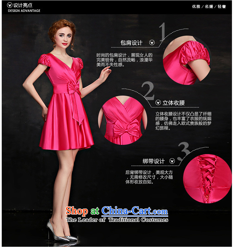 Jiang bride dresses seal bridesmaid services 2015 winter is long, shoulders V-neck strap for larger short-sleeved gown Sau San video thin followed suit Female Red short) S picture, prices, brand platters! The elections are supplied in the national character of distribution, so action, buy now enjoy more preferential! As soon as possible.