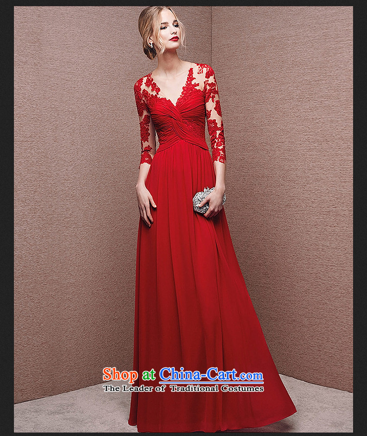 Hillo XILUOSHA) bridal dresses Lisa (long) bows to stylish lace wedding dress in cuff dress banquet 2015 new autumn and winter RED M picture, prices, brand platters! The elections are supplied in the national character of distribution, so action, buy now enjoy more preferential! As soon as possible.