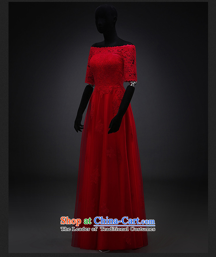 Hillo XILUOSHA) Lisa (a field in the dress cuff brides shoulder bows services fall wedding dress long evening banquet evening dresses 2015 New Red XXL picture, prices, brand platters! The elections are supplied in the national character of distribution, so action, buy now enjoy more preferential! As soon as possible.